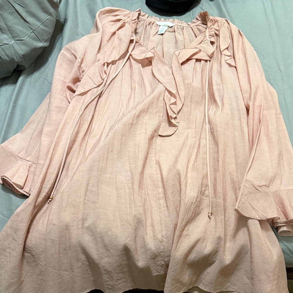 Light Pink Ruffled Blouse H&M